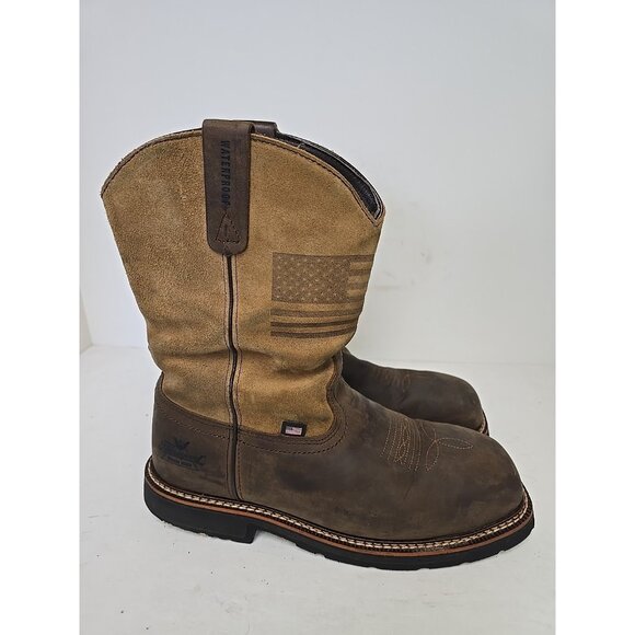 Thorogood Men's 11" Composite Toe WP Western Wellington U.S.A. 804-4338 9.5 EE - Picture 2 of 7